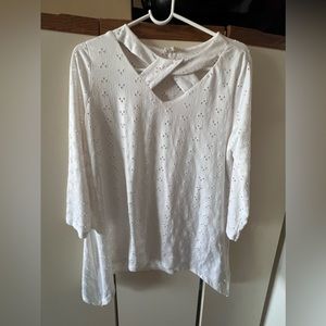 cute white long sleeve top women